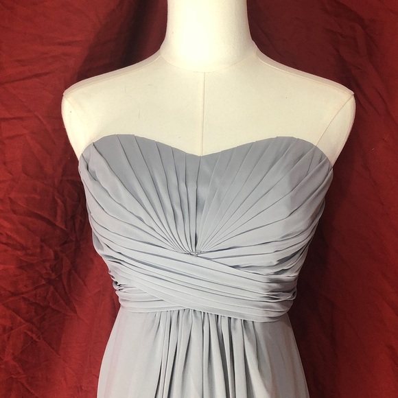 David's Bridal Elegant Gray Strapless Dress - Picture 3 of 11